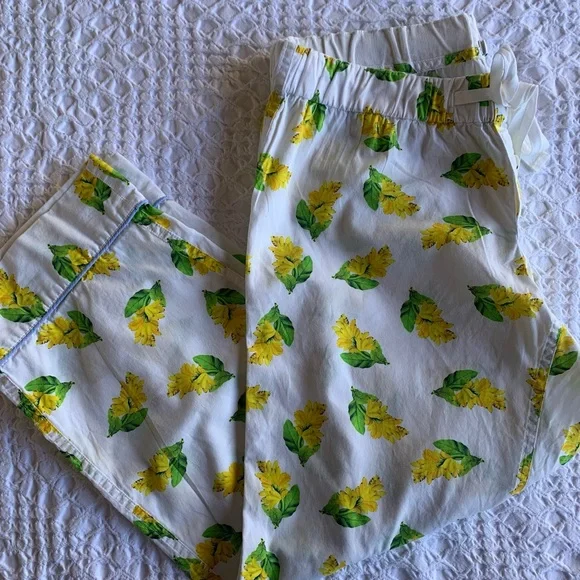 J. Crew Yellow and Green Floral Pajamas - Picture 7 of 16